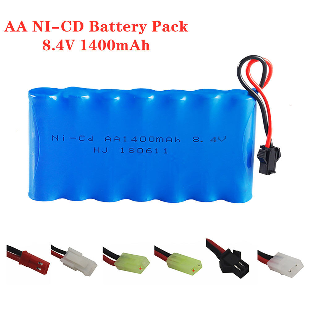 Rc Hobby Usa - 8.4V 1400mah Ni-CD Rechargeable Battery Pack