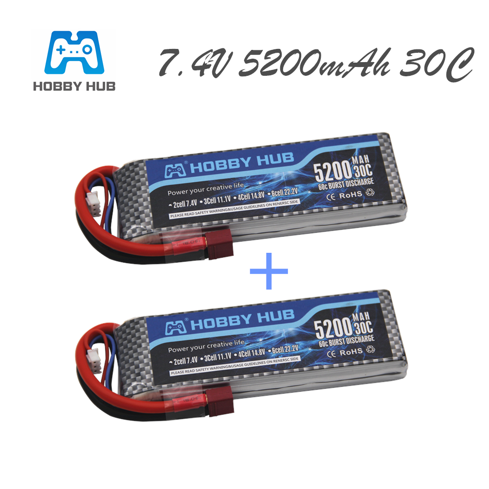 7.4 V 5200 mAh 30C 2S 1P Lipo  - Rc Roc Hobby 评论和价格