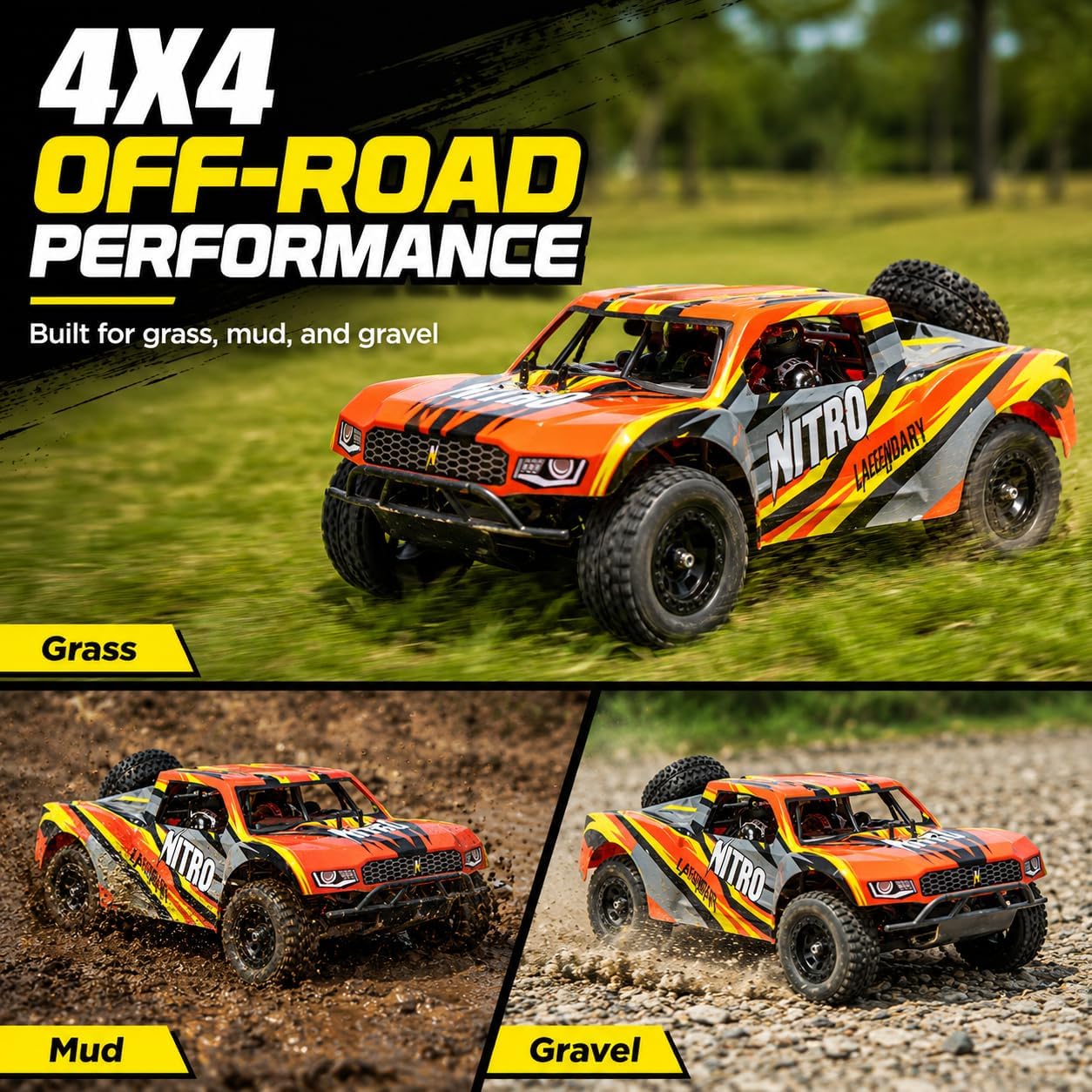 All-Wheel Drive 2.4GHz Short C - Rc Roc Hobby 评论和价格