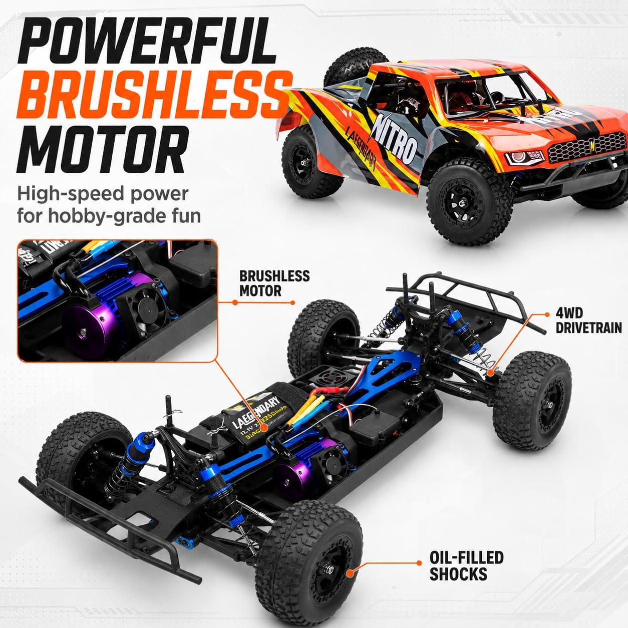 All-Wheel Drive 2.4GHz Short C - Rc Roc Hobby 评论和价格
