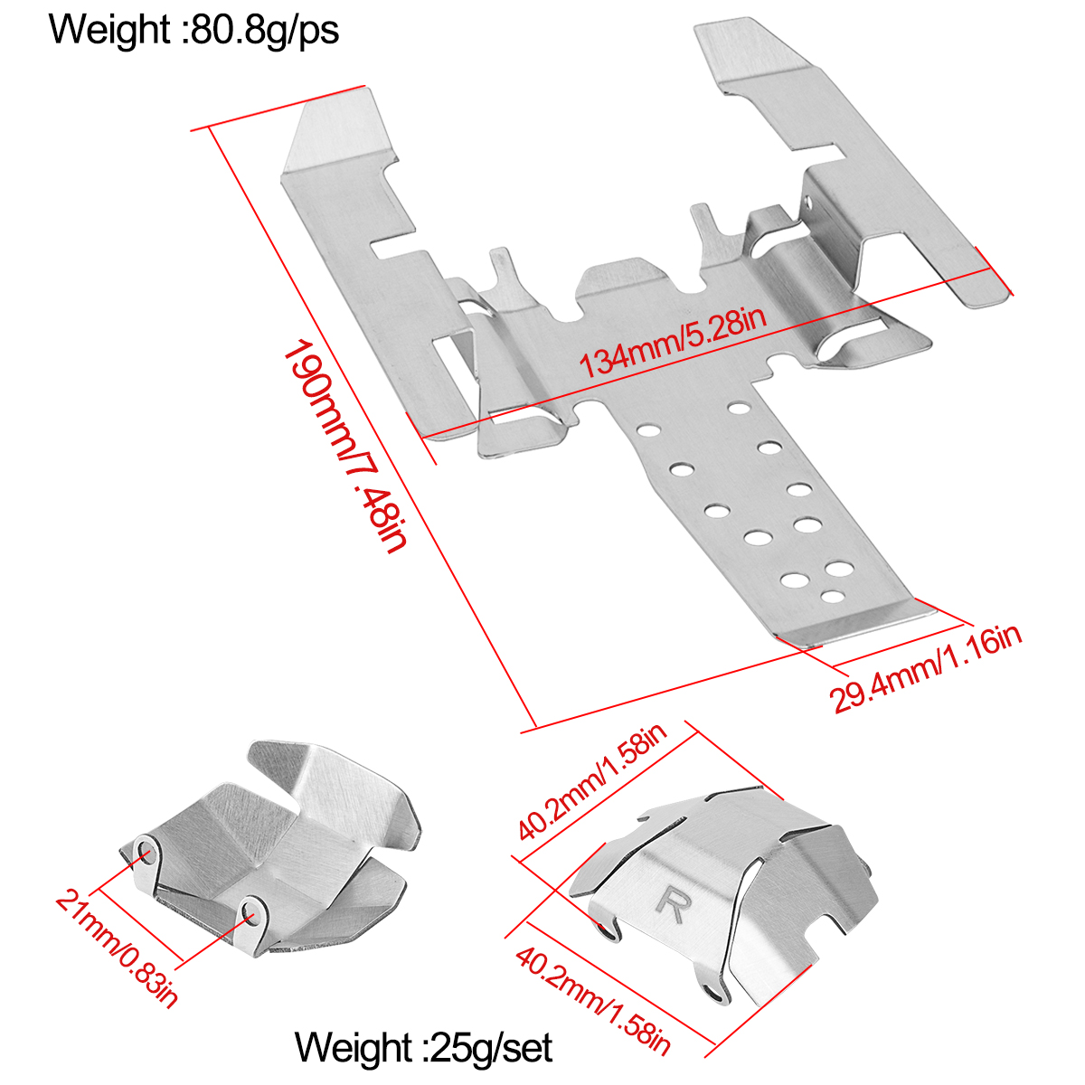Stainless Steel Skid Plate Cha - Rc Hobby Factory 评论和价格